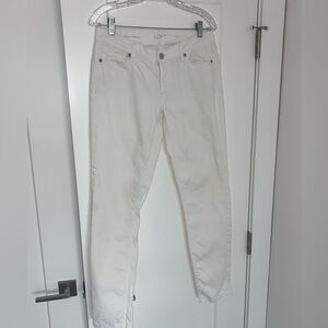 Loft White Cotton Denim Women’s Skinny Jeans size 27